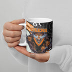 Wests Tigers Ceramic Mug The Scream of Lightning Eyes - Indigenous Dot Ripping Effect