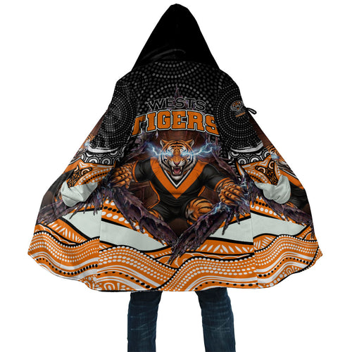 Wests Tigers Cloak The Scream of Lightning Eyes - Indigenous Dot Ripping Effect