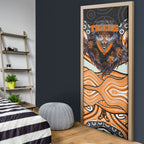 Wests Tigers Door Cover The Scream of Lightning Eyes - Indigenous Dot Ripping Effect