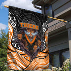 Wests Tigers Garden Flag The Scream of Lightning Eyes - Indigenous Dot Ripping Effect