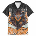 Wests Tigers Hawaiian Shirt The Scream of Lightning Eyes - Indigenous Dot Ripping Effect