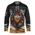 Wests Tigers Hockey Jersey The Scream of Lightning Eyes - Indigenous Dot Ripping Effect