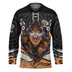 Wests Tigers Hockey Jersey The Scream of Lightning Eyes - Indigenous Dot Ripping Effect