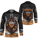 Wests Tigers Hockey Jersey The Scream of Lightning Eyes - Indigenous Dot Ripping Effect