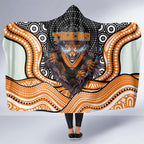 Wests Tigers Hooded Blanket The Scream of Lightning Eyes - Indigenous Dot Ripping Effect
