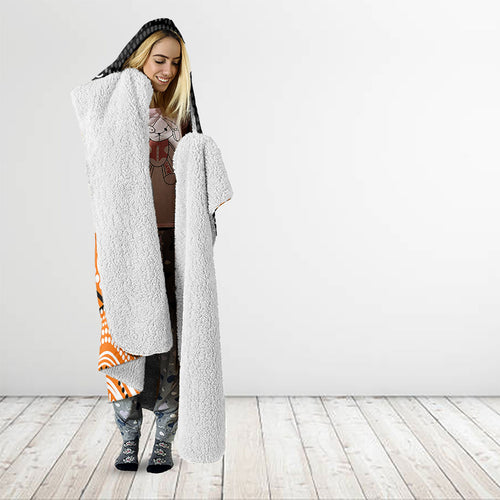 Wests Tigers Hooded Blanket The Scream of Lightning Eyes - Indigenous Dot Ripping Effect