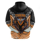 Wests Tigers Hoodie The Scream of Lightning Eyes - Indigenous Dot Ripping Effect