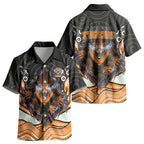 Wests Tigers Kid Hawaiian Shirt The Scream of Lightning Eyes - Indigenous Dot Ripping Effect