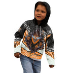 Wests Tigers Kid Hoodie The Scream of Lightning Eyes - Indigenous Dot Ripping Effect
