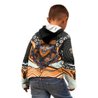 Wests Tigers Kid Hoodie The Scream of Lightning Eyes - Indigenous Dot Ripping Effect