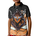 Wests Tigers Kid Polo Shirt The Scream of Lightning Eyes - Indigenous Dot Ripping Effect