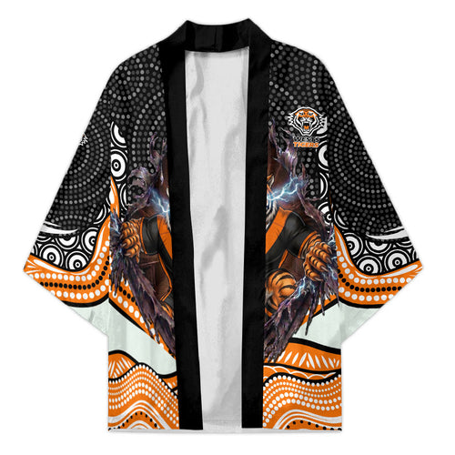 Wests Tigers Kimono The Scream of Lightning Eyes - Indigenous Dot Ripping Effect