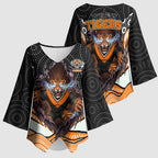 Wests Tigers Kimono Sleeve Blouse The Scream of Lightning Eyes - Indigenous Dot Ripping Effect
