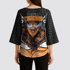 Wests Tigers Kimono Sleeve Blouse The Scream of Lightning Eyes - Indigenous Dot Ripping Effect