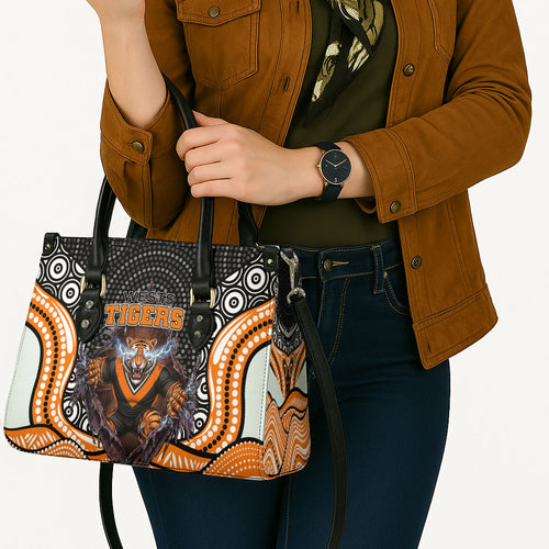 Wests Tigers Leather Bag The Scream of Lightning Eyes - Indigenous Dot Ripping Effect