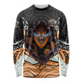 Wests Tigers Long Sleeve Shirt The Scream of Lightning Eyes - Indigenous Dot Ripping Effect
