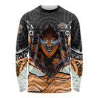 Wests Tigers Long Sleeve Shirt The Scream of Lightning Eyes - Indigenous Dot Ripping Effect