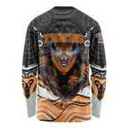 Wests Tigers Long Sleeve Shirt The Scream of Lightning Eyes - Indigenous Dot Ripping Effect