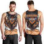 Wests Tigers Men Tank Top The Scream of Lightning Eyes - Indigenous Dot Ripping Effect