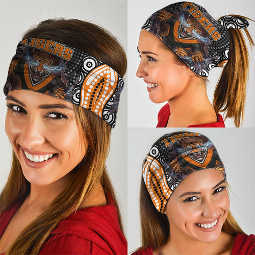 Wests Tigers Neck Gaiter The Scream of Lightning Eyes - Indigenous Dot Ripping Effect
