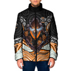 Wests Tigers Padded Jacket The Scream of Lightning Eyes - Indigenous Dot Ripping Effect