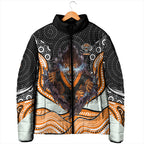 Wests Tigers Padded Jacket The Scream of Lightning Eyes - Indigenous Dot Ripping Effect