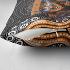 Wests Tigers Pillow Cover The Scream of Lightning Eyes - Indigenous Dot Ripping Effect