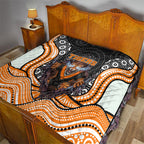 Wests Tigers Quilt The Scream of Lightning Eyes - Indigenous Dot Ripping Effect