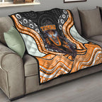 Wests Tigers Quilt The Scream of Lightning Eyes - Indigenous Dot Ripping Effect