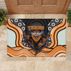 Wests Tigers Rubber Doormat The Scream of Lightning Eyes - Indigenous Dot Ripping Effect