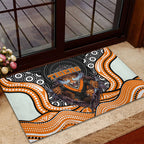 Wests Tigers Rubber Doormat The Scream of Lightning Eyes - Indigenous Dot Ripping Effect