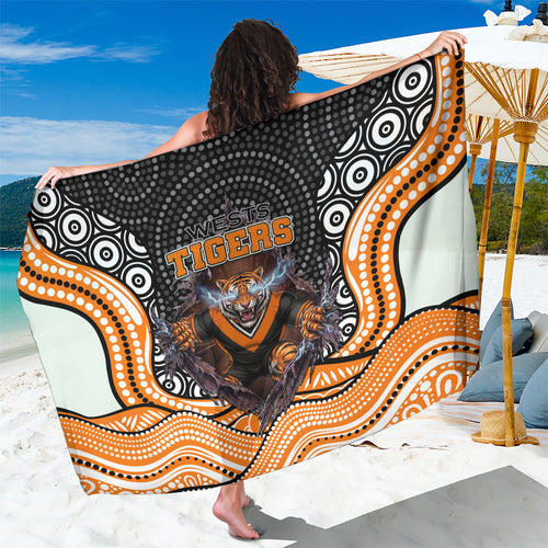 Wests Tigers Sarong The Scream of Lightning Eyes - Indigenous Dot Ripping Effect