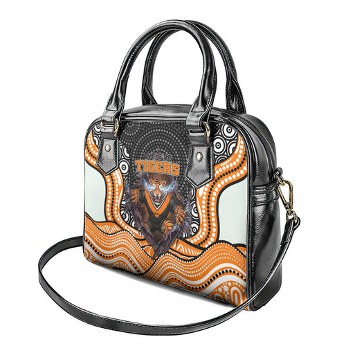 Wests Tigers Shoulder Handbag The Scream of Lightning Eyes - Indigenous Dot Ripping Effect