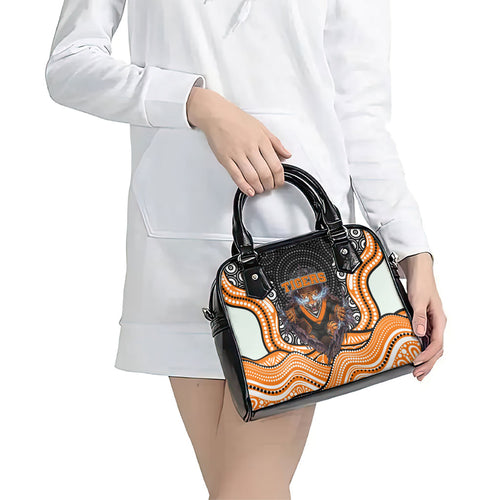 Wests Tigers Shoulder Handbag The Scream of Lightning Eyes - Indigenous Dot Ripping Effect