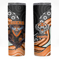 Wests Tigers Skinny Tumbler The Scream of Lightning Eyes - Indigenous Dot Ripping Effect