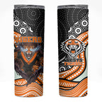 Wests Tigers Skinny Tumbler The Scream of Lightning Eyes - Indigenous Dot Ripping Effect