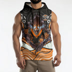 Wests Tigers Sleeveless Hoodie The Scream of Lightning Eyes - Indigenous Dot Ripping Effect