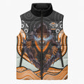 Wests Tigers Sleeveless Puffer Jacket The Scream of Lightning Eyes - Indigenous Dot Ripping Effect