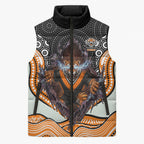 Wests Tigers Sleeveless Puffer Jacket The Scream of Lightning Eyes - Indigenous Dot Ripping Effect