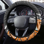 Wests Tigers Steering Wheel Cover The Scream of Lightning Eyes - Indigenous Dot Ripping Effect