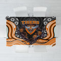 Wests Tigers Tablecloth The Scream of Lightning Eyes - Indigenous Dot Ripping Effect