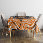 Wests Tigers Tablecloth The Scream of Lightning Eyes - Indigenous Dot Ripping Effect