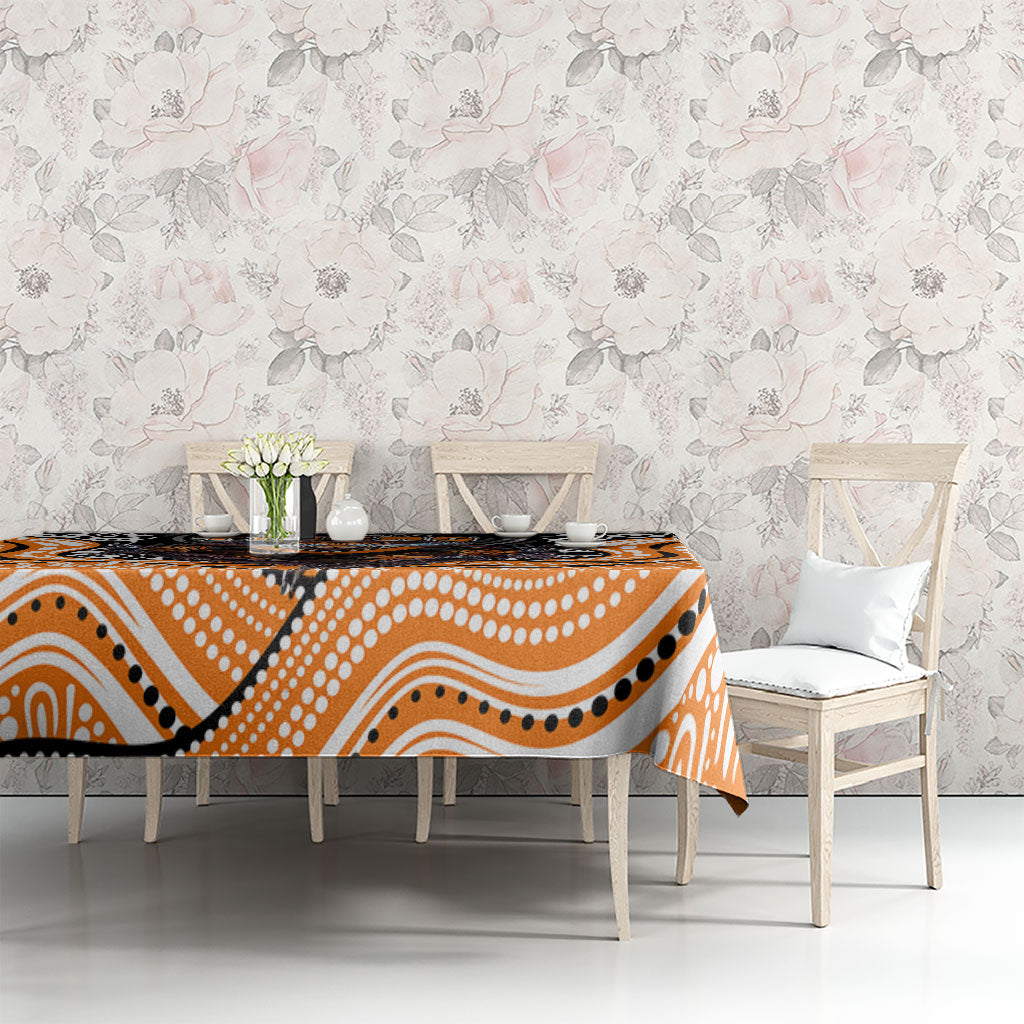 Wests Tigers Tablecloth The Scream of Lightning Eyes - Indigenous Dot Ripping Effect