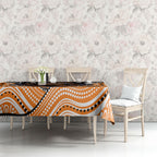Wests Tigers Tablecloth The Scream of Lightning Eyes - Indigenous Dot Ripping Effect