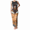 Wests Tigers Tank Maxi Dress The Scream of Lightning Eyes - Indigenous Dot Ripping Effect