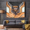 Wests Tigers Tapestry The Scream of Lightning Eyes - Indigenous Dot Ripping Effect