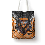 Wests Tigers Tote Bag The Scream of Lightning Eyes - Indigenous Dot Ripping Effect
