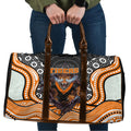 Wests Tigers Travel Bag The Scream of Lightning Eyes - Indigenous Dot Ripping Effect