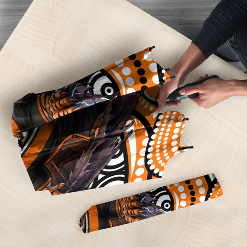 Wests Tigers Umbrella The Scream of Lightning Eyes - Indigenous Dot Ripping Effect