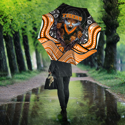 Wests Tigers Umbrella The Scream of Lightning Eyes - Indigenous Dot Ripping Effect
